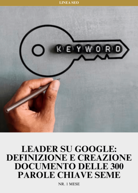 Leader su Google: Definizione e Creazione documento delle nr. 300 parole chiave seme