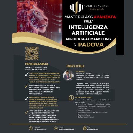 Masterclass Avanzata sull'intelligenza artificiale a Padova