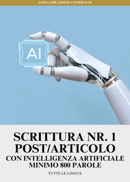 Scrittura Nr. 1 Post/Articoli con Intelligenza Artificiale - Minimo 800 parole | Tutte le Lingue