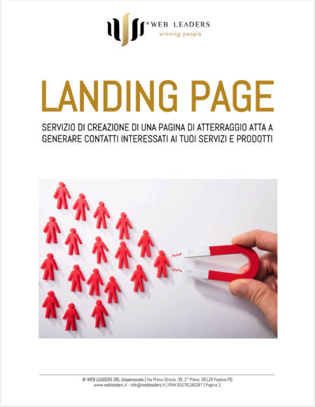 Servizio di Creazione Landing Page - CREAZIONE DI UNA PAGINA DI ATTERRAGGIO ATTA A GENERARE CONTATTI INTERESSATI AI TUOI SERVIZI E PRODOTTI