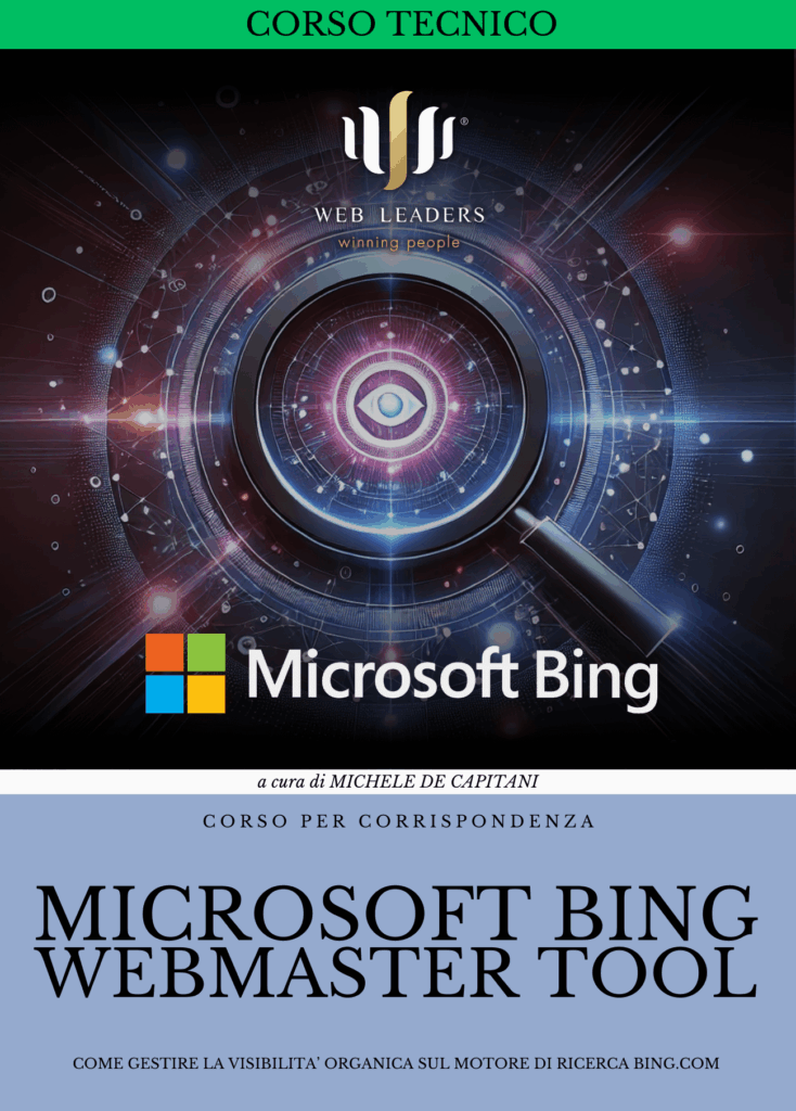 Corso Microsoft Bing Web Master Tool per la SEO e per la SEO AI